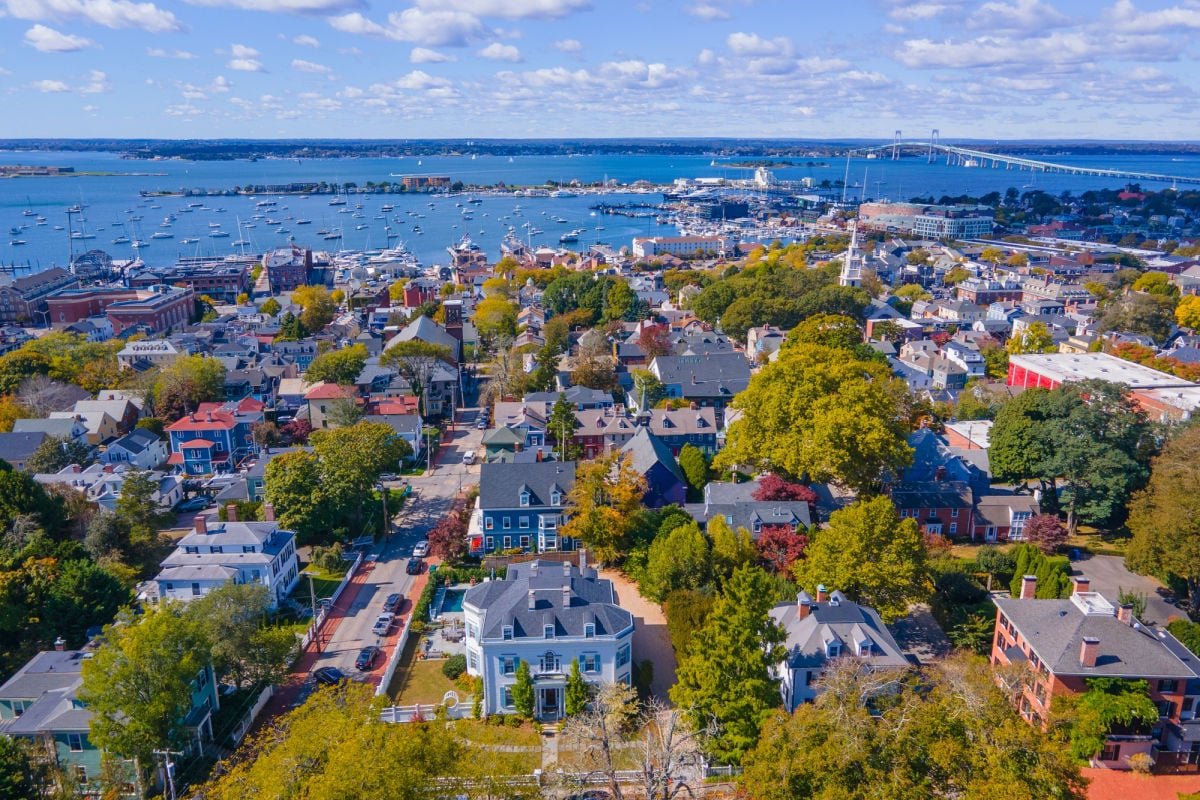 Aerial view of Newport, RI