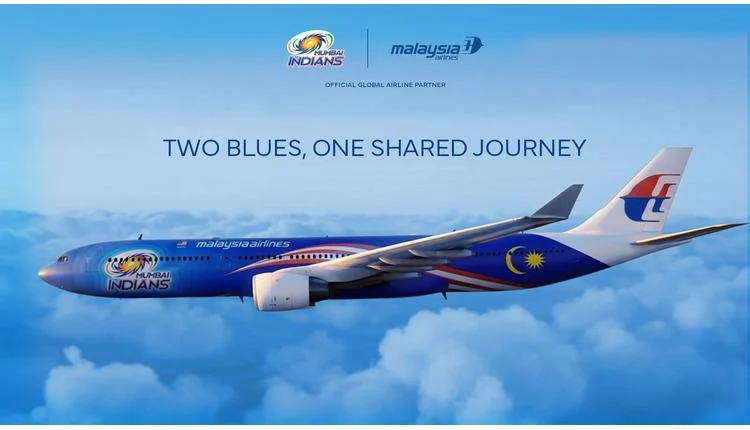 Malaysia Airlines unveils Mumbai Indians-themed aeroplane
